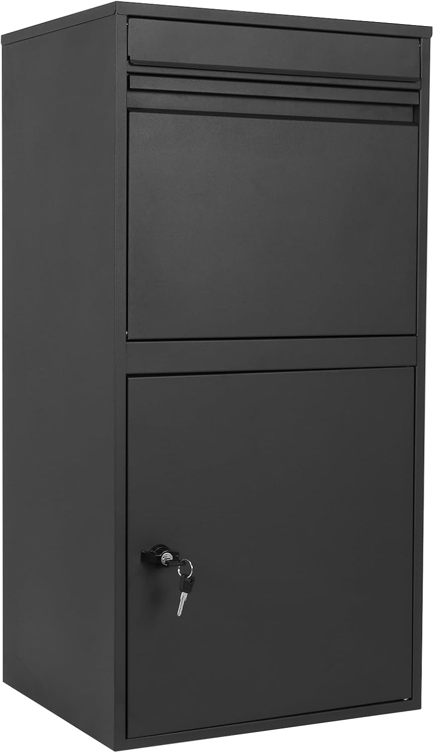 Parcel Drop Box for Outside Extra Large Package Delivery Box with Lock Anti-Theft Outdoor Parcel for Porch Curbside House