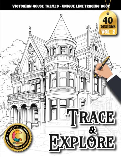 COLOROO Ink Tracing Book: Victorian House for Relaxation and Creative Focus: Stress Relief Coloring Book for Adults Seeking Relaxation | Experience ... (Victorian House Trace and Explore Series) image 2
