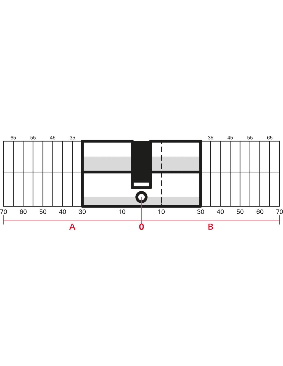 THIRARD - Cilindro di Serratura con Pomello Trafic 12 - Ottone - Per Porta d'Ingresso - 8 Pistoni - Antistrappo, Antitrapano, Antimanipolazione, Antirottura, Anti-Snap - 40B x 30 mm - Grigio