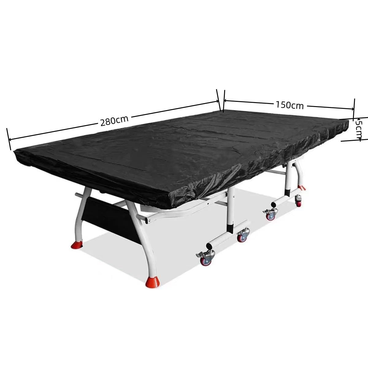 Tischtennis Abdeckplane, wasserdichte Tischabdeckung mit Zugband aus Oxford Stoff für Innen und Außenbereich, Tischschutz für Tischtennisplatten