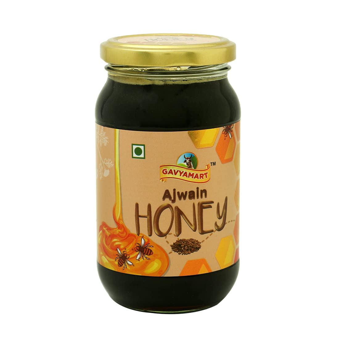 Gavyamart Pure & Natural Raw Honey 500 GM|Unpasteurized|Unadulterated|Ethically Sourced & of Natural Origin|May contain Natural Pollen|Organic Honey|Original Honey with No Sugar Adulteration (Ajwain) (B09HXZ15GQ) Amazon Price History, Amazon Price Tracker