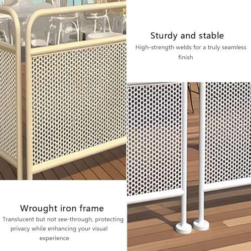 Outdoor Partition Screen - Decorative Protective Railing for Patio, Porch & Garden - Ideal for Cafes, Bakeries & Outdoor Spaces - Stylish Privacy Solution