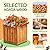 Idzo Hardwood Outdoor Flower Box, Durable Acacia Wood Flower Boxes for Outdoor Plants with Ergonomic Handles, Drainage Holes, Multiple Sizes Wood Bucket Planter for Home Decor, 1pcs