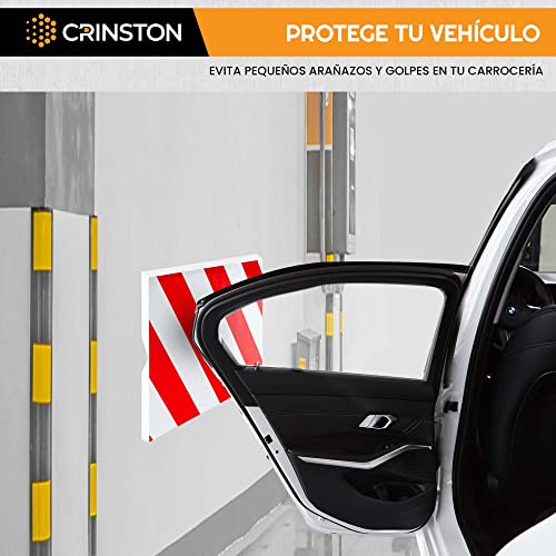CRINSTON® Garagen Wandschutz | 4 STÜCK | Kantenschutz Schaumstoff Garage Auto, Autotürenschutz Garage, Perfekt um Stöße und Kratzer zu Vermeiden (2 Stück 40x20x2 cm + 2 Stück 20x20x2 cm)