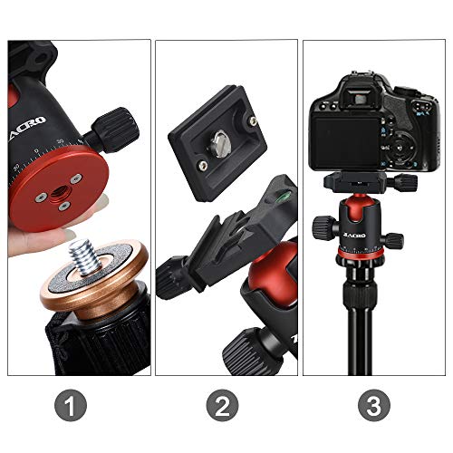 image for Zacro Camera Panoramic Ball Head - 360 Degree Rotating Tripod Head for