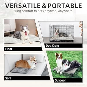   Mora-Pets-Dog-Crate-Pad-Waterproof-Dog-Bed-Mat-Ultra-Soft-Pet-Bed-with-Removable-Washable-Cover-Anti-Slip-Bottom-Memory-Foam-Kennel-Pad-for-Medium-Small-Dogs-30-x-19-inch-Light-Grey