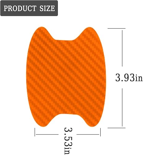 Miniatura 2 de 4 calcomanías protectoras para manija de puerta de automóvil, película protectora universal de fibra de carbono contra arañazos, cubierta de pintura