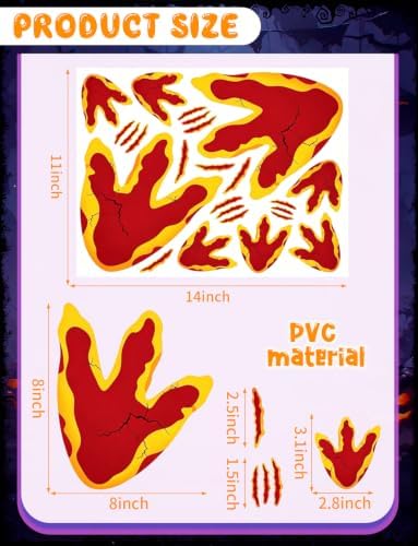 64 Pcs Dinosaur Footprints for Dinosaur Party Decorations - 1