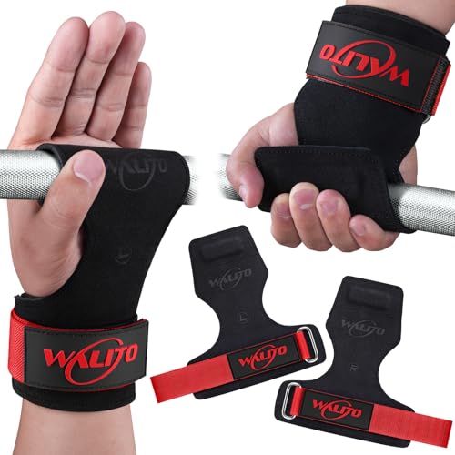 Image of Weight Lifting Wrist Strap,Double Layer Leather Wrist Wraps with Neoprene Padding for Weightlifting & Deadlifts - Adjustable Gym Straps for Men & Women