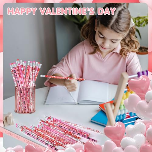 Lápices de San Valentín con goma x48 miniatura 3