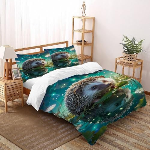 Housse de couette hérisson double douceur pour de tendres nuits étoilées