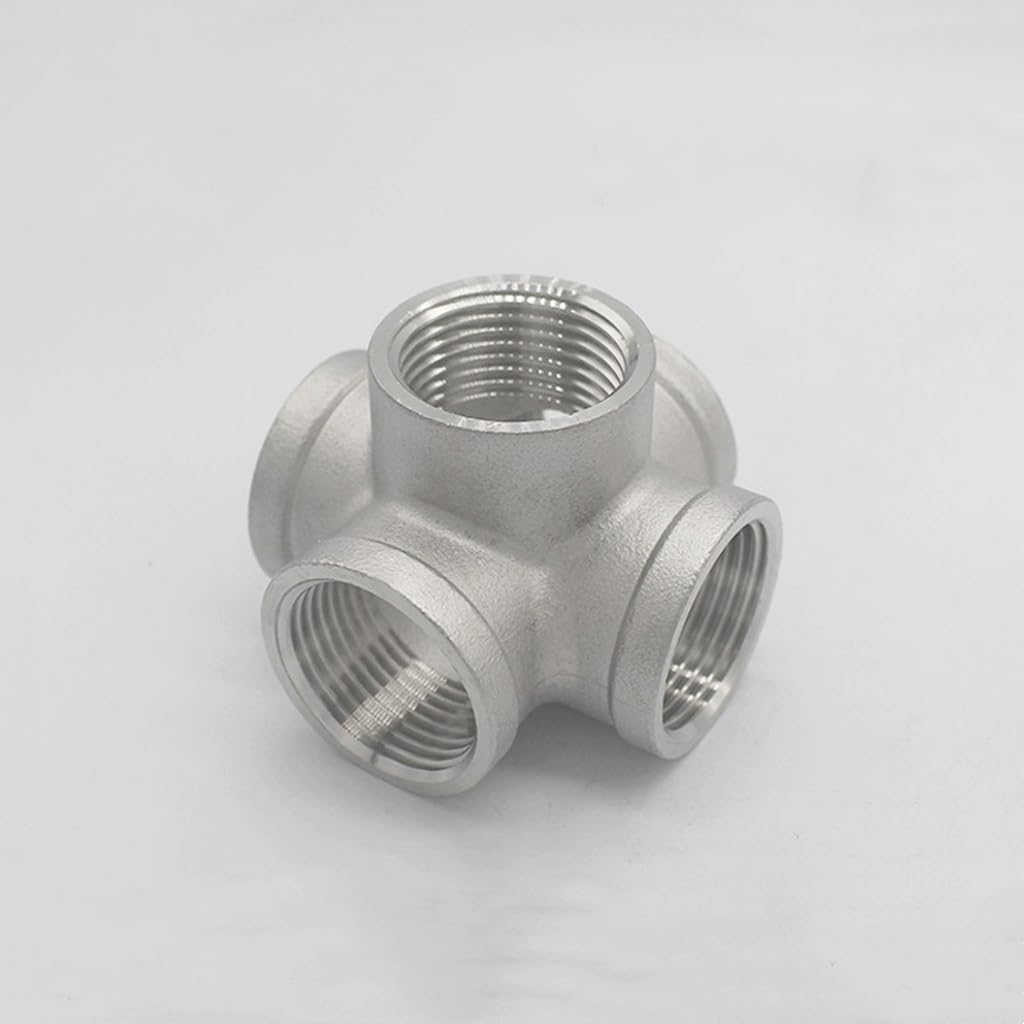 Conexión De Tubería De Rosca BSP Hembra Conector De Cruz Igual De 5 Vías, For Jardín Doméstico Acero Inoxidable 304 Accesorios De Tubería De 5 Vías (Size : 1")