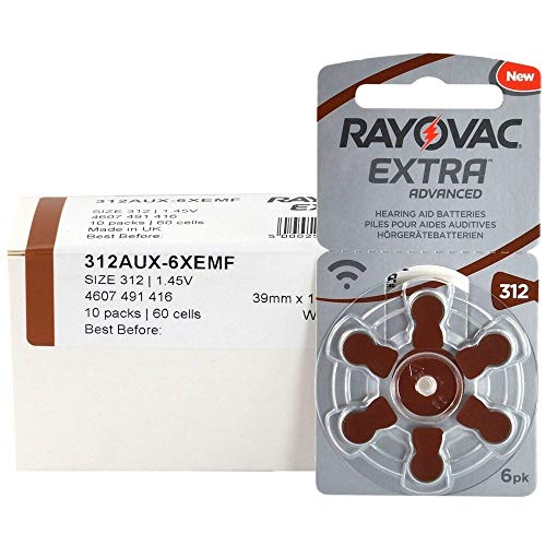 Rayovac Extra 312 batterijen voor de gehoorapparaten PR41, 312AE, A312, DA312, P312 en PR312H, 60 stuks - Afbeelding 4