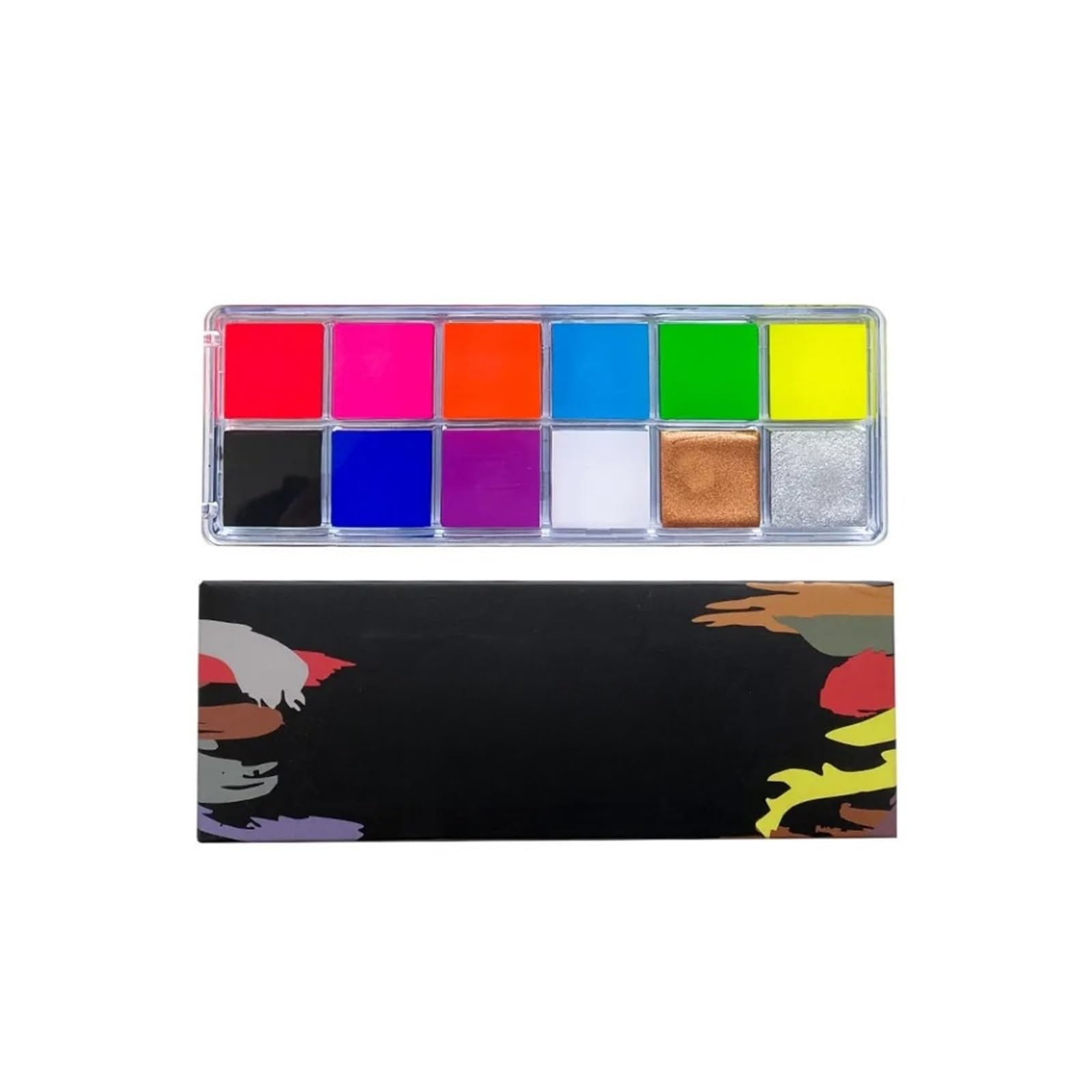 paleta de pintura corporal Paleta de pintura corporal y facial con 5 pinceles(2pcs with 6 brushes)