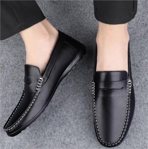 Mens Wedding Loafers Slip On Leather Comfortable Dress Shoes for Business Casual Lightweight Flexible Walking Shoes4