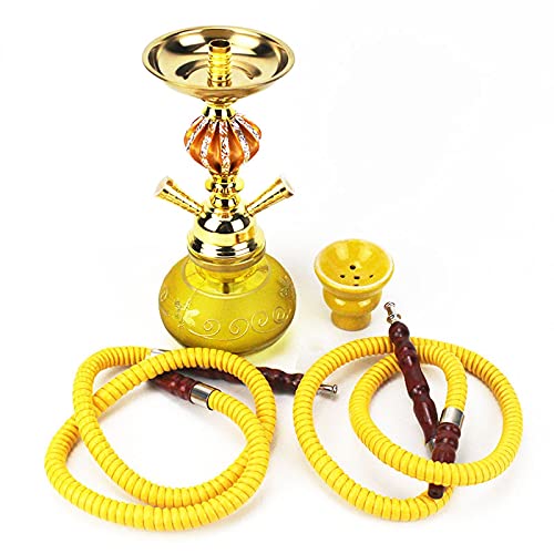 XXIXXV Hookah konventionelle Wasserpfeife mit 2 Schlauch Glasboden Flasche Shisha Nargile Sheesha Narguile Chicha… – Bild 4