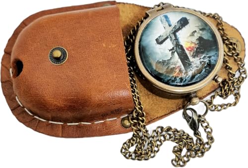 Brújula de Bolsillo Vintage M.A & SONS con Diseño de Fe miniatura 1