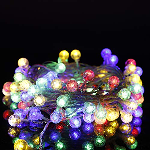 kemooie Globe String Lights for Bedroom,33ft 100led Connectable Plug in Fairy String Lights,8 Twinkle Modes Waterproof Decorative String Lights for Patio, Garden, Christmas, Party(Multicolor))