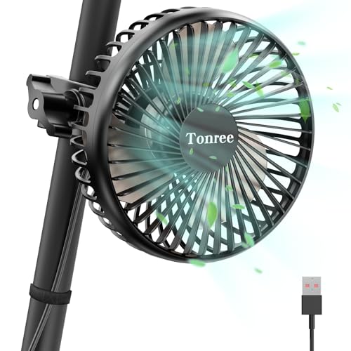 Tonree Grow Tent Fan, 5.5' Greenhouse Clip Fan with...