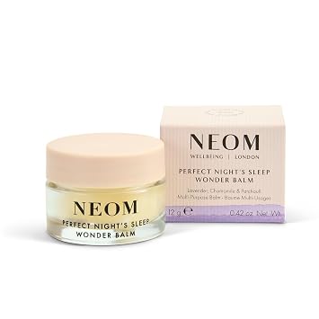 Neom Perfect Nights Sleep Wonder Balm, 0.42oz | Smoothing Moisture for Lips & Dry Skin | Lavender & Chamomile | Scent To Sleep Range