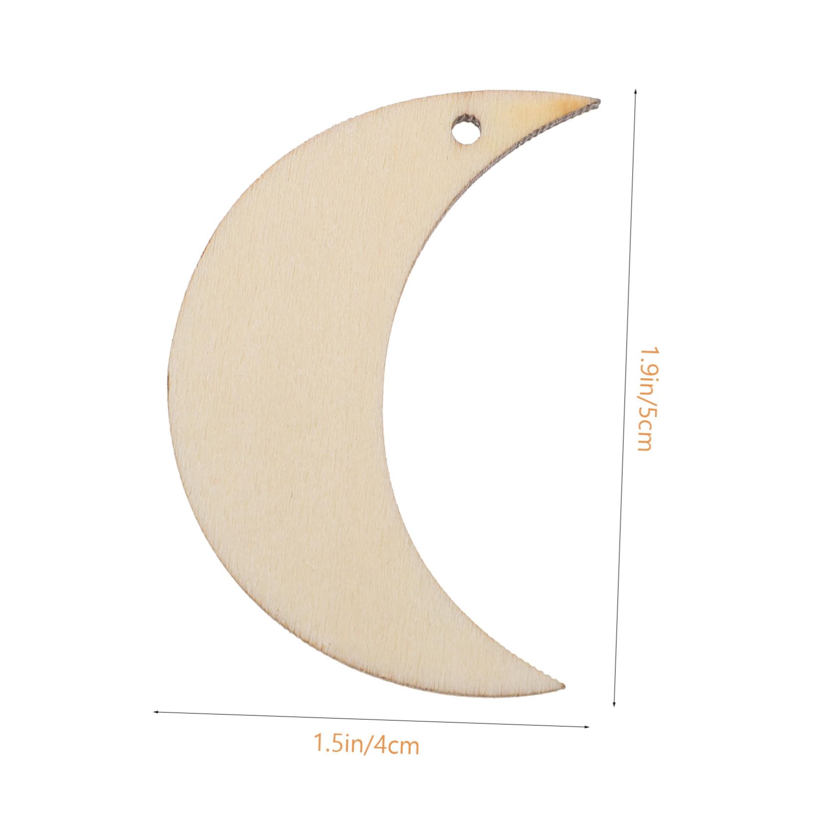 EXAOMBLE 10pcs DIY Handmade Wood Slice Moon Model Material for Table Scenery Architecture Model Lightweight Portable