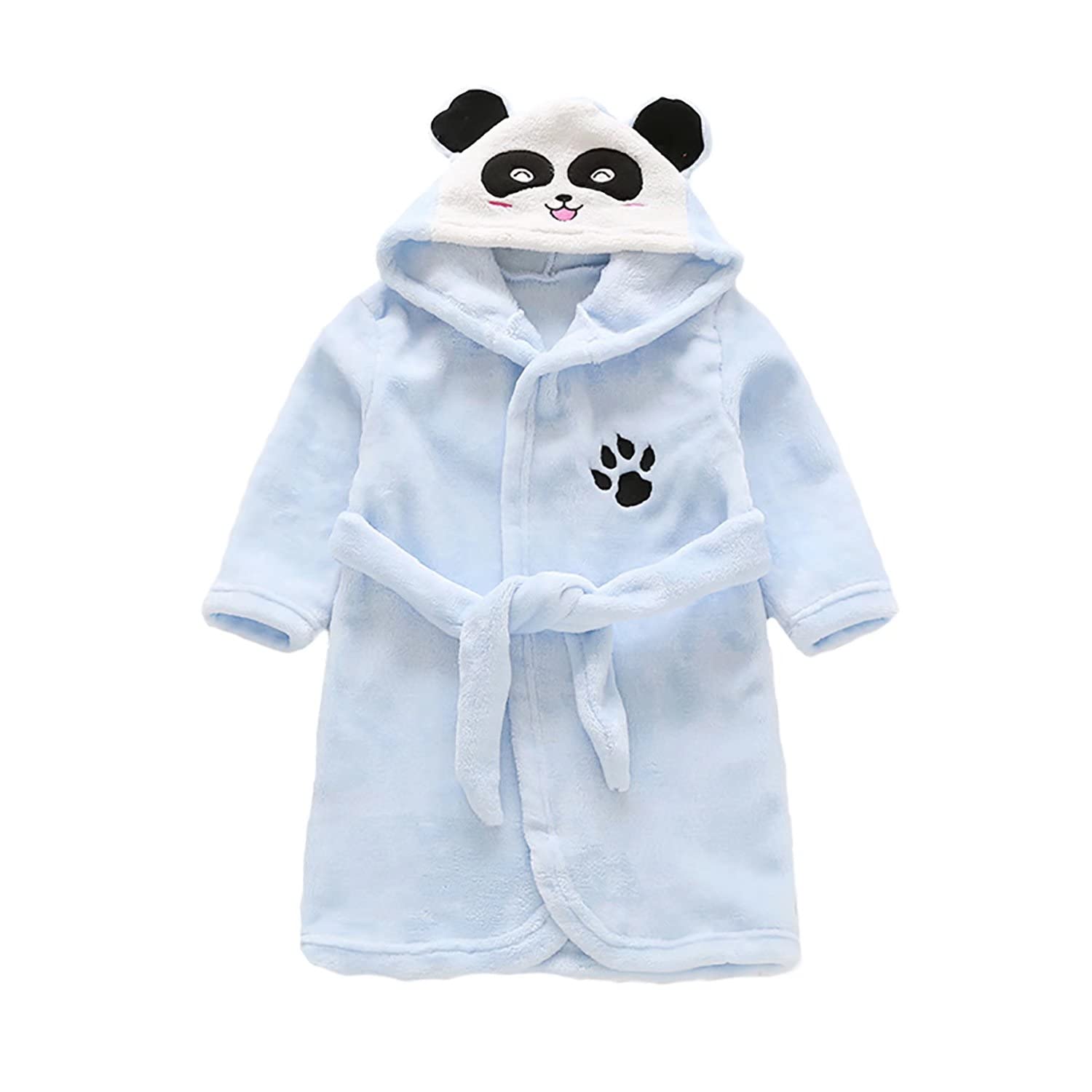 JUNG KOOK Toddler Baby boys Girls Cartoon Bathrobe Flannel Robe Winter Night-robe