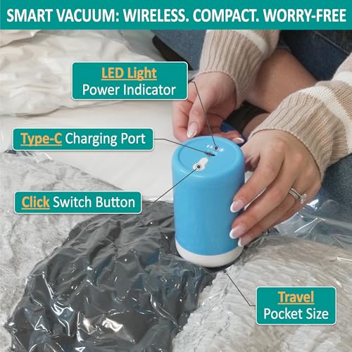 image for Cozy Essential 30 Pack Vacuum Storage Bags with Portable Rechargeable 