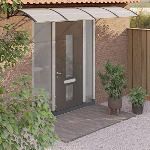 sofutoo Shield Your Entryway with Weather-Resistant Door Canopy, Durable Polycarbonate, Easy Installation, 157.5