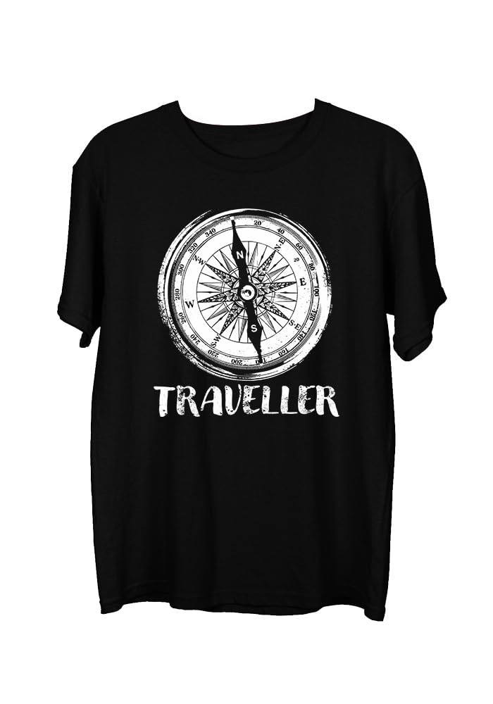 wear your opinion Men's S to 5XL Premium Combed Cotton Printed Half Sleeve T-Shirt (Design : Travel Compass)-picture-13