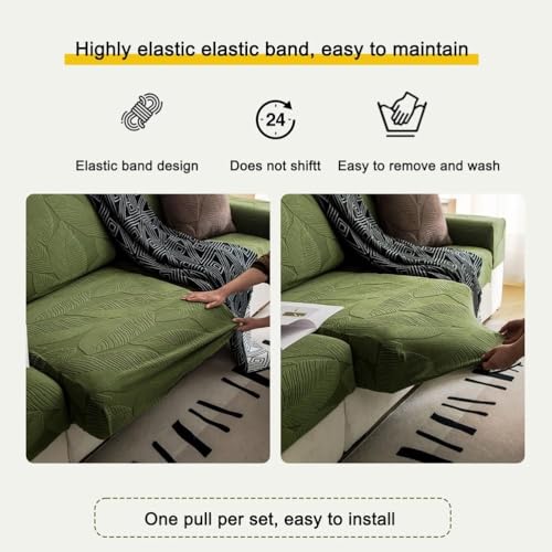 Housse de coussin de canapé antidérapante base élastique extensible