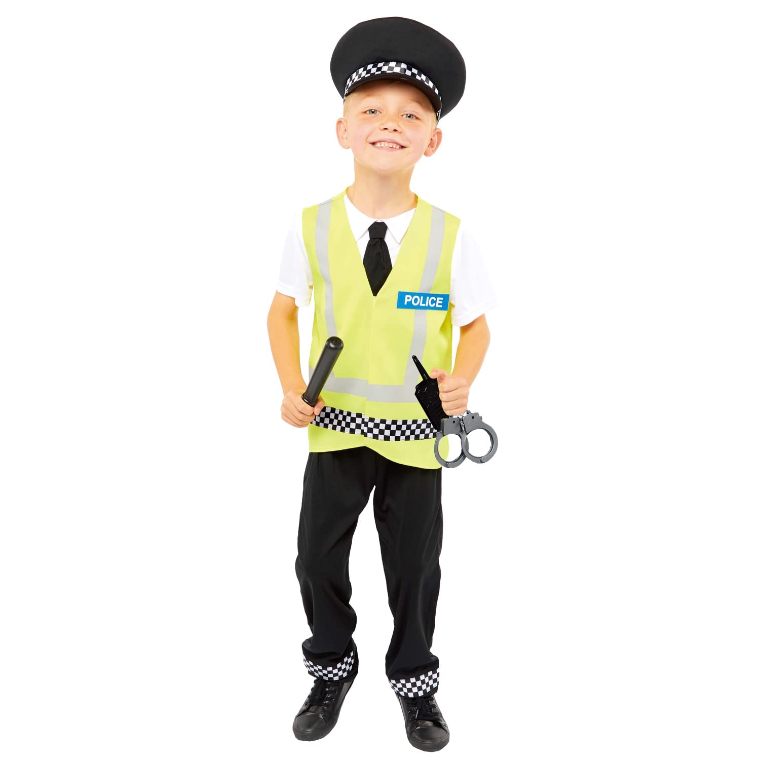 amscan (PKT) (9907072) Child Boys UK Police Officer Costume (3-4yr)