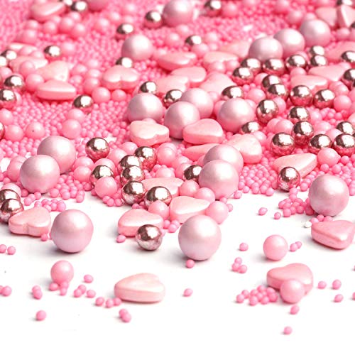 mySprinkles - Bolas de azúcar (180 g), color rosa