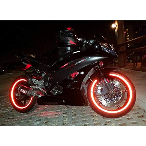 customTAYLOR33 (All Vehicles Red High Intensity Grade Reflective Copyrighted Safety Rim Tapes (Must Select Your Rim Size), 17" (Rim Size for Most SportsBikes)