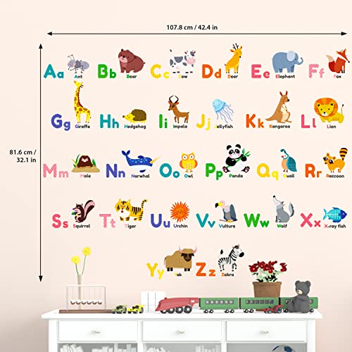 DECOWALL DS8-1614 Vinilos Decorativos ABC Animales para Niños miniatura 3