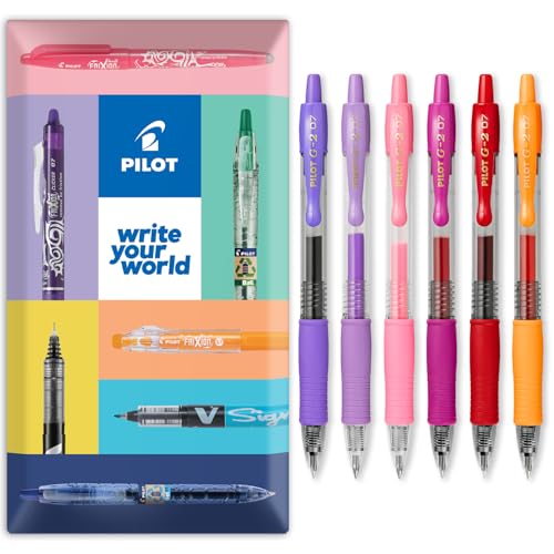 Bolígrafos Gel Retráctiles Pilot G-2 0.7mm Set 6 miniatura 1