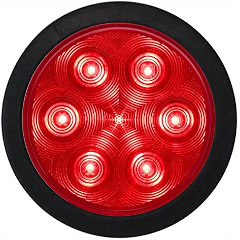 Optronics STL13RK Lens 4" Round Sealed LED Tail Light Kit, Red Cover