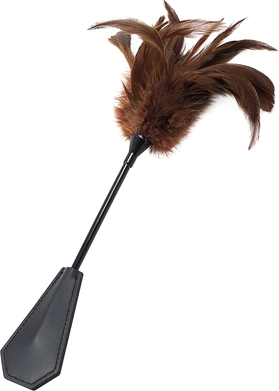 Ticklers - Teaser con piume sintetiche, 38 cm, colore: marrone