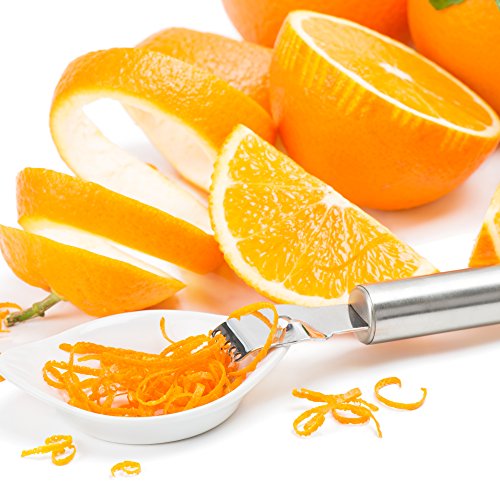 image for Jenaluca Channel Knife Lemon Zester and Squeezer Bartending Tools Gift