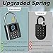 Fingerprint Combination Lock Outdoor eLinkSmart Locker Padlock with 9 Digit Button Password Bluetooth APP Control Weatherproof Heavy Duty Keyed Padlock for Shed Gate Fence Truck Support Temporary Code
