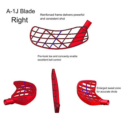 ACCUFLI Floorball Sticks AirTek A70 (Orange-Right Handed)