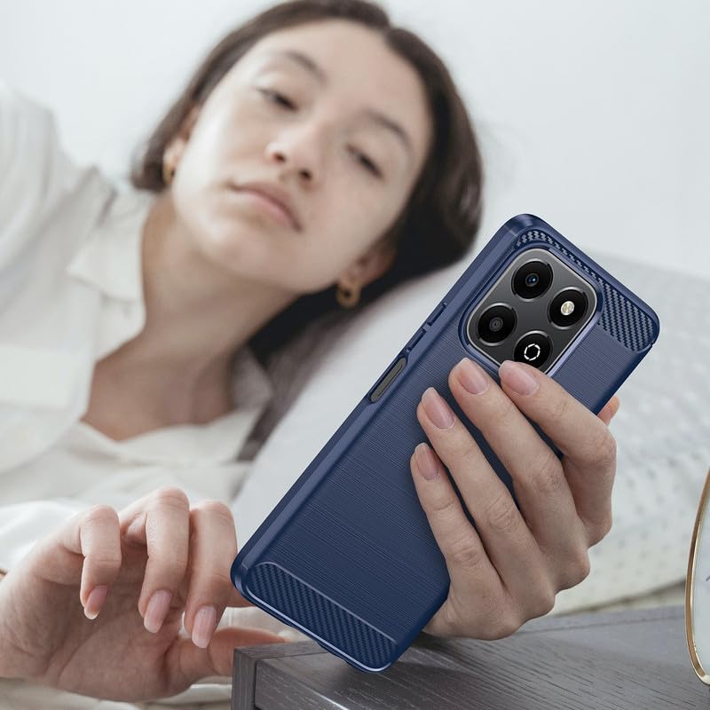 Image of Hybrid Carbon Fiber Back Case for Honor X6B (Blue)