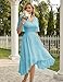 BeryLove Women's Cocktail Prom Wedding Guest Lace Dress 2026 Flutter Sleeve Hem Formal Bridesmaid Party Dresses 7057 Light Blue M
