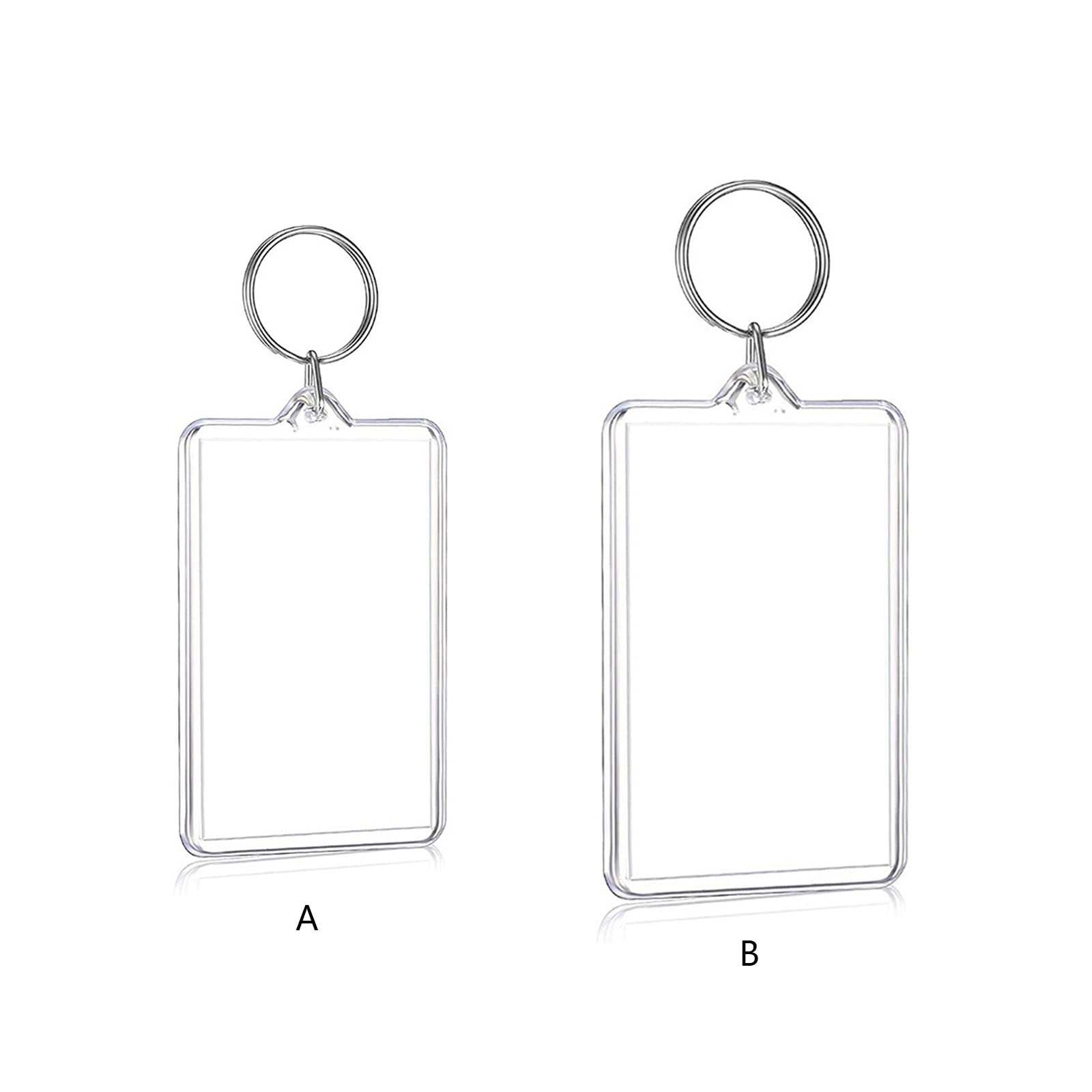 Porte-clés rectangle transparent avec cadre photo Morain