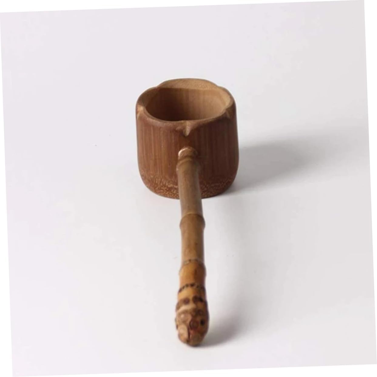 Mikinona Portable Bamboo Water Scoop for Tea Ceremony Long Handle Ladle Spoon for Home Use Random