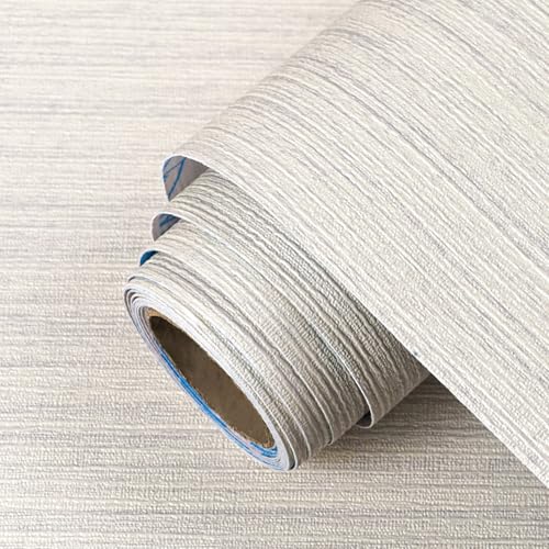 Grasscloth Peel and Stick Wallpaper Faux Weave Beige and Light Purple Contact Paper Modern Textured Wall Paper Waterproof Self Adhesive Vinyl Roll for Room Wall Furniture Decorative 23.6"x472" by MOBAILUYI - Used condition - US$14.38