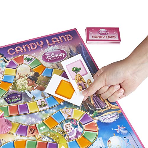 Hasbro 98823 Candy Land Game: Disney Princess Edition Board Game With Princesses Belle, Aurora, Snow White, And Cinderella Kids Game Ages 3+(Amazon Exclusive), Standard, Various #TOP6