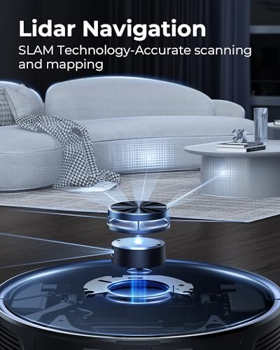 Laresar Robot Vacuum and Mop Combo, L6 Pro, Black