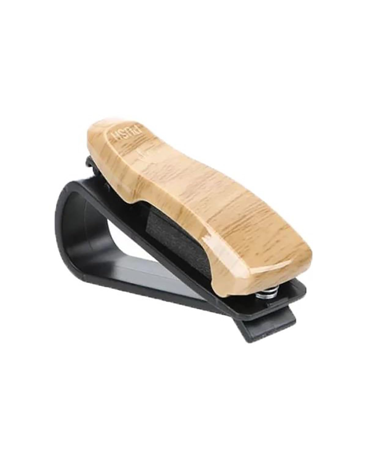 Étui à Lunettes de Soleil pour Voiture, Aspect Bois, avec Pare-Soleil, boîte à Lunettes, Clip pour Lunettes de Soleil, Attache, étui à Lunettes de Vue (Beige)