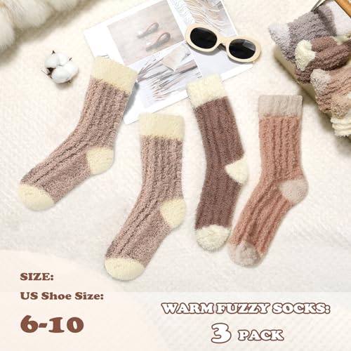 Premillow Fuzzy Socks for Women, Winter Warm & Cozy Fluffy Socks Womens Ultra Soft Sleeping Slipper Sock for Women Gifts2
