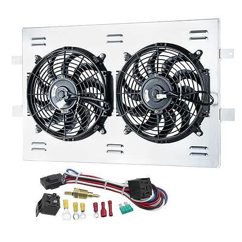 Radiator Shroud with Electric Fan for 1999-2013 Chevy Silverado GMC Sierra 1500 2500 Pickup